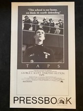 Taps Pressbook 1981 George C. Scott, Sean Penn, Tom Cruise, rare!
