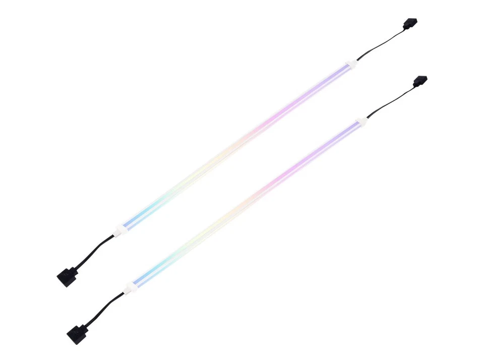 SilverStone LS04 RGB LED-Lichtstreifen 45 white 2er SST-LS04 - Immagine 3 di 4