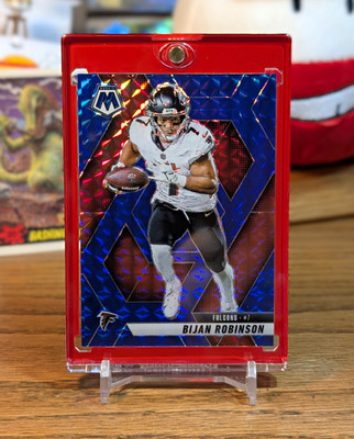 2025 Panini Mosaic Bijan Robinson #166 Blue Mosaic Prizm /99 Atlanta Falcons