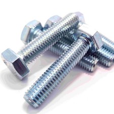 M16 x 65mm Fully Threaded Set Screw Grade 8.8 Zinc Plated High Tensile Bolt