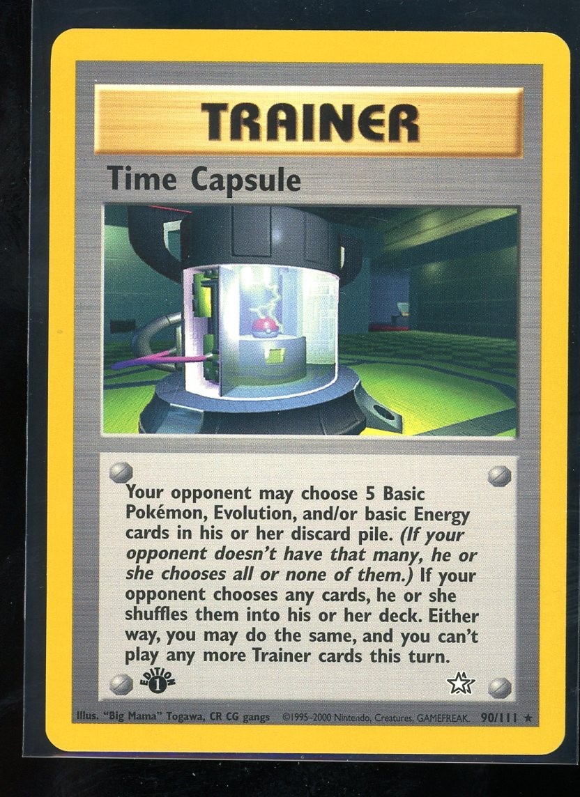 Time Capsule 90/111 Neo Genesis 1st Edition Rare Pokemon Card WOTC Near Mint
