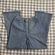 Vintage 70s Wrangler Misses Size 12 Flare Denim Jeans Bell bottom USA High Rise