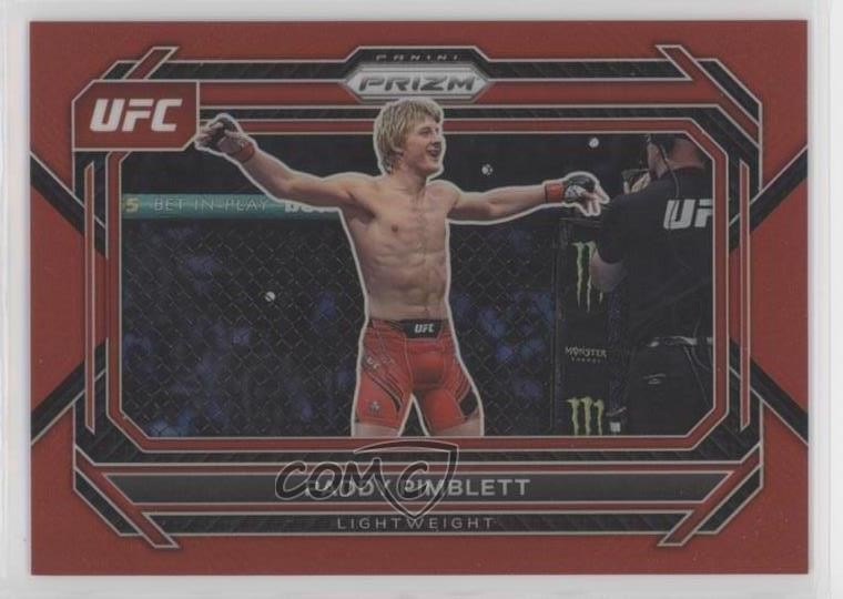 2023 Panini Prizm UFC Red Prizm 114/199 Paddy Pimblett #87 1aj