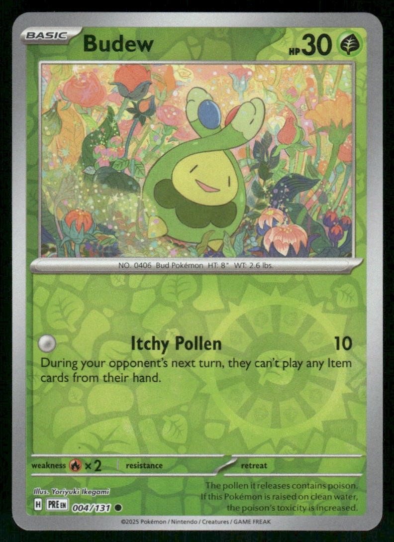 Budew 004/131 Common Reverse Holo SV: Prismatic Evolutions NM