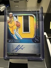 2024-25 Panini Silhouette Autographs Myles Turner Indiana Pacers Patch 9/10