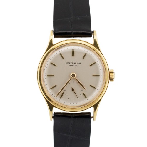 VINTAGE Patek Philippe Calatrava 2451 SILVER 18K Yellow Gold Manual 31mm Watch