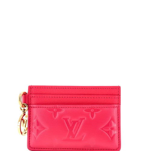 Louis Vuitton Coussin Card Holder Monogram Embossed Lambskin