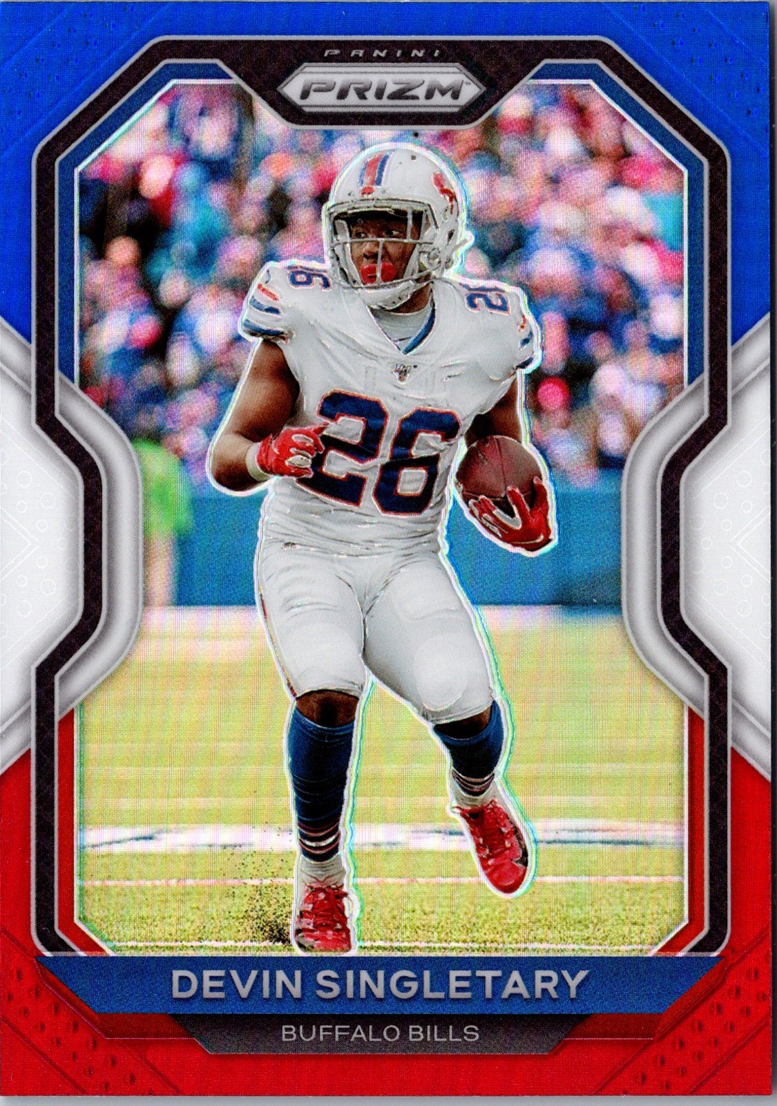 2020 Panini Prizm - Devin Singletary #2 Red White & Blue Prizm Buffalo Bills