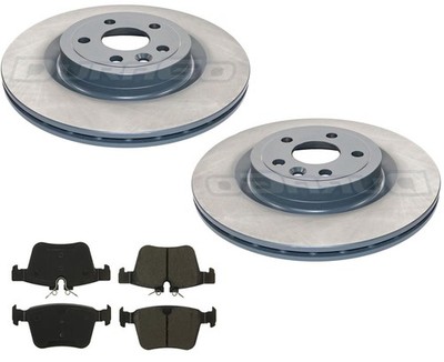 325MM Rear Coated Brake Rotors & EPS Brake Pads For Jaguar F-Pace 2.0L 17-2020