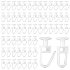 JJUNW 100 Pcs Curtain Track Hooks, Curtain Hooks, Curtain Gliders with 10 mm ...