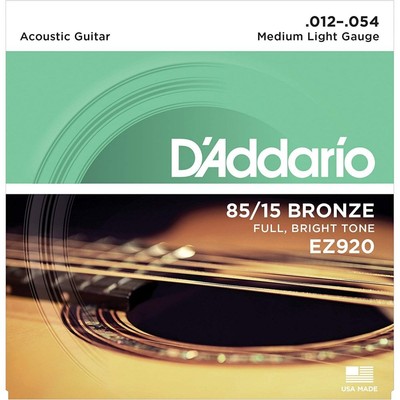 D'Addario EZ920 85/15 Bronze Medium Light Akustikgitarrensaiten 12-54