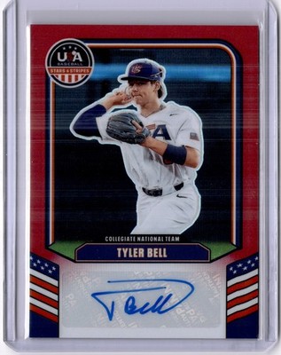 Tyler Bell 2026 Panini Stars & Stripes USA Auto Red #CNT-TB USA #90/99