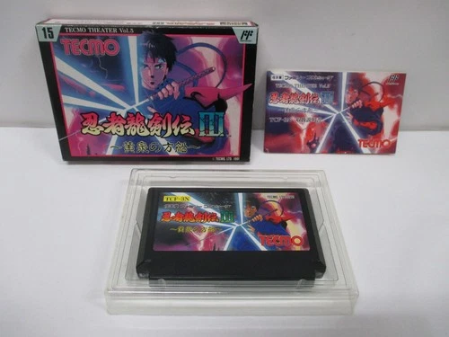 NES -- NINJA RYUKENDEN 3 -- Action. Box. Famicom, JAPAN Game. 10907