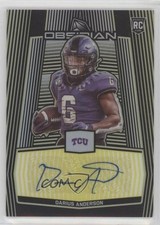 2020 Obsidian Draft Picks Electric Etch Yellow /10 Darius Anderson #54 Auto 3nn
