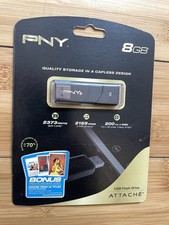 PNY Classic Attache 8GB USB 2.0 Flash Drive - Thumb Portable Storage New SEALED