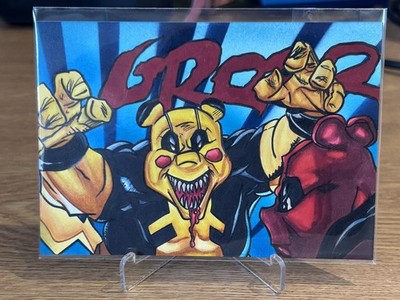 Winnie the Pooh Masterpiece Sketch 1/1 Eric Medina Jumbo Pikachu Deadpool Mashup