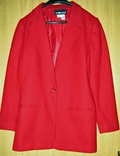 Women Sag Harbor 100 Wool Red Jacket Blazer Fully Lined Size 12 Xclnt vintage