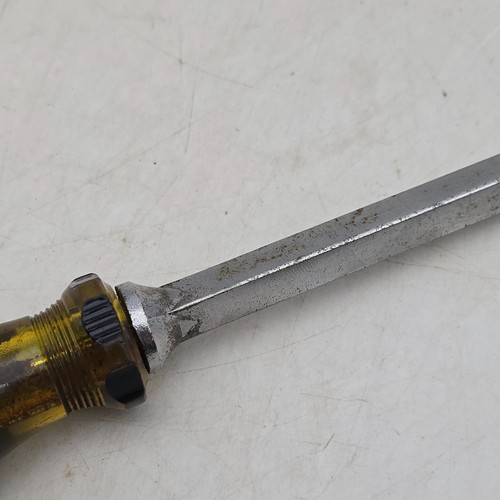 Vintage STANLEY 100 Plus cacciavite punta piatta scanalato 3/8" x 8" 66-178 USA grande - Foto 16 di 19