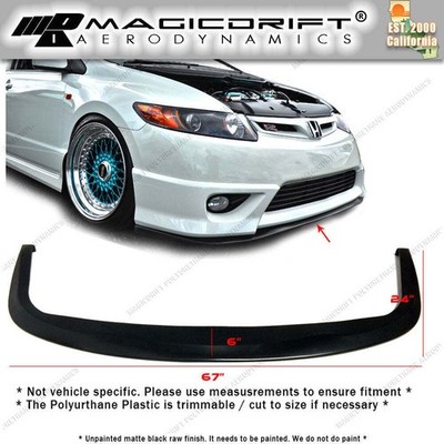 UNIVERSAL FRONT BUMPER LIP FLAT SPLITTER PLATE UNDER PANEL DIFFUSER CS STI STYLE