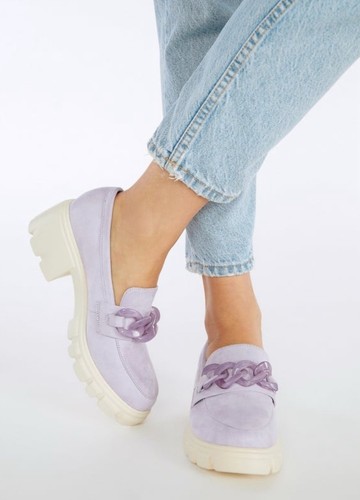 Elevate your look with these lavender loafers. Chunky sole - Picture 1 of 8