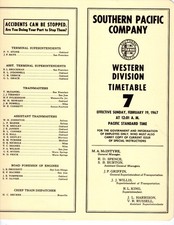 SOUTHERN PACIFIC RR - WESTERN DIVISION - #7 -...