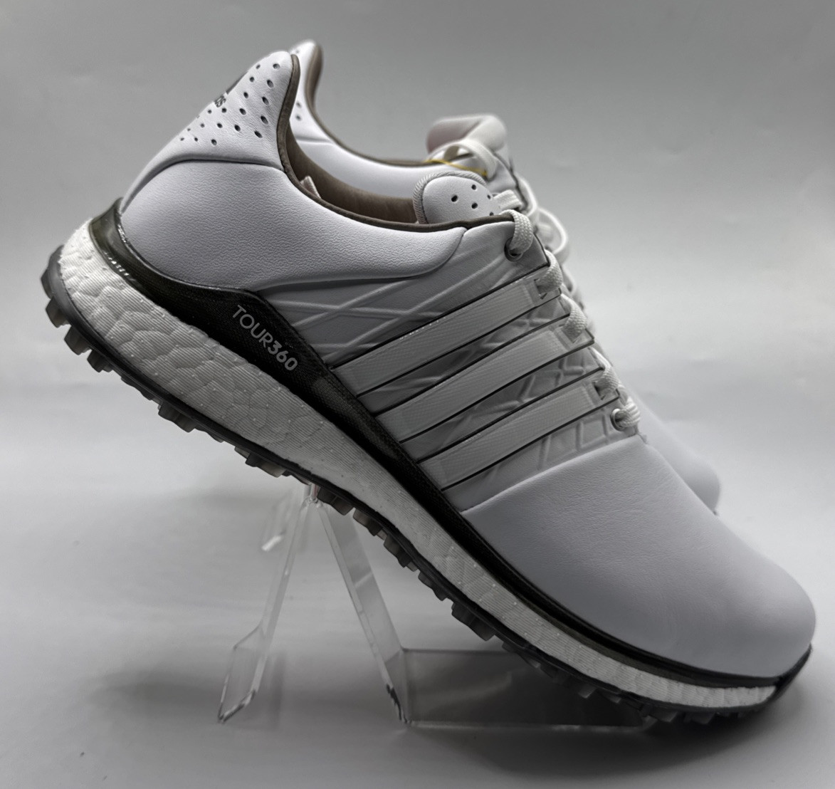 Adidas Tour360 XT-SL White Silver Mens Spikeless Golf