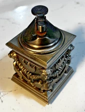Vintage Federal Eagle Metal Table Lighter w/ Lion Head Accents Mid Century Decor