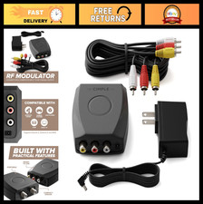 RCA Composite to RF Coaxial Adapter - RF Modulator for DVD, VHS, Game Consoles