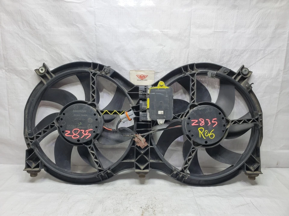 2013-2020 Nissan Pathfinder Radiator Cooling Dual Fan Motor OEM 214833JA0A - Image 4 of 4