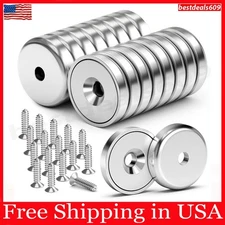 Magnets with Holes, Strong Rare Earth Magnets, 16 Pack 40LBS Cup