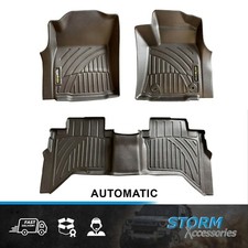 MUD BLOCK FLOOR 3D MATS FULL SET FOR TOYOTA HILUX DOUBLE CAB AUTOMATIC 2022-24
