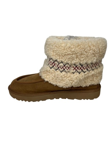 UGG Damen 11 Chestnut Mini Braid Wildleder Lammfell Stiefel 1148930 CHE - Bild 5 von 10