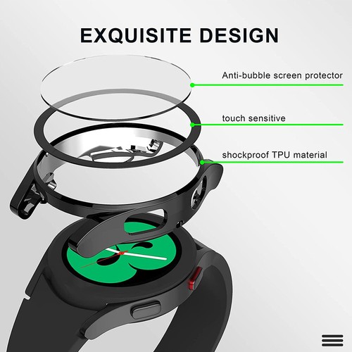Snap On Protective Case Cover F Samsung Galaxy Watch 4 40/44MM Screen Protector - 第 3/10 張圖片