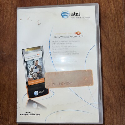 AT&T  Sierra Wireless AirCard 875  Laptop Connect Card with case