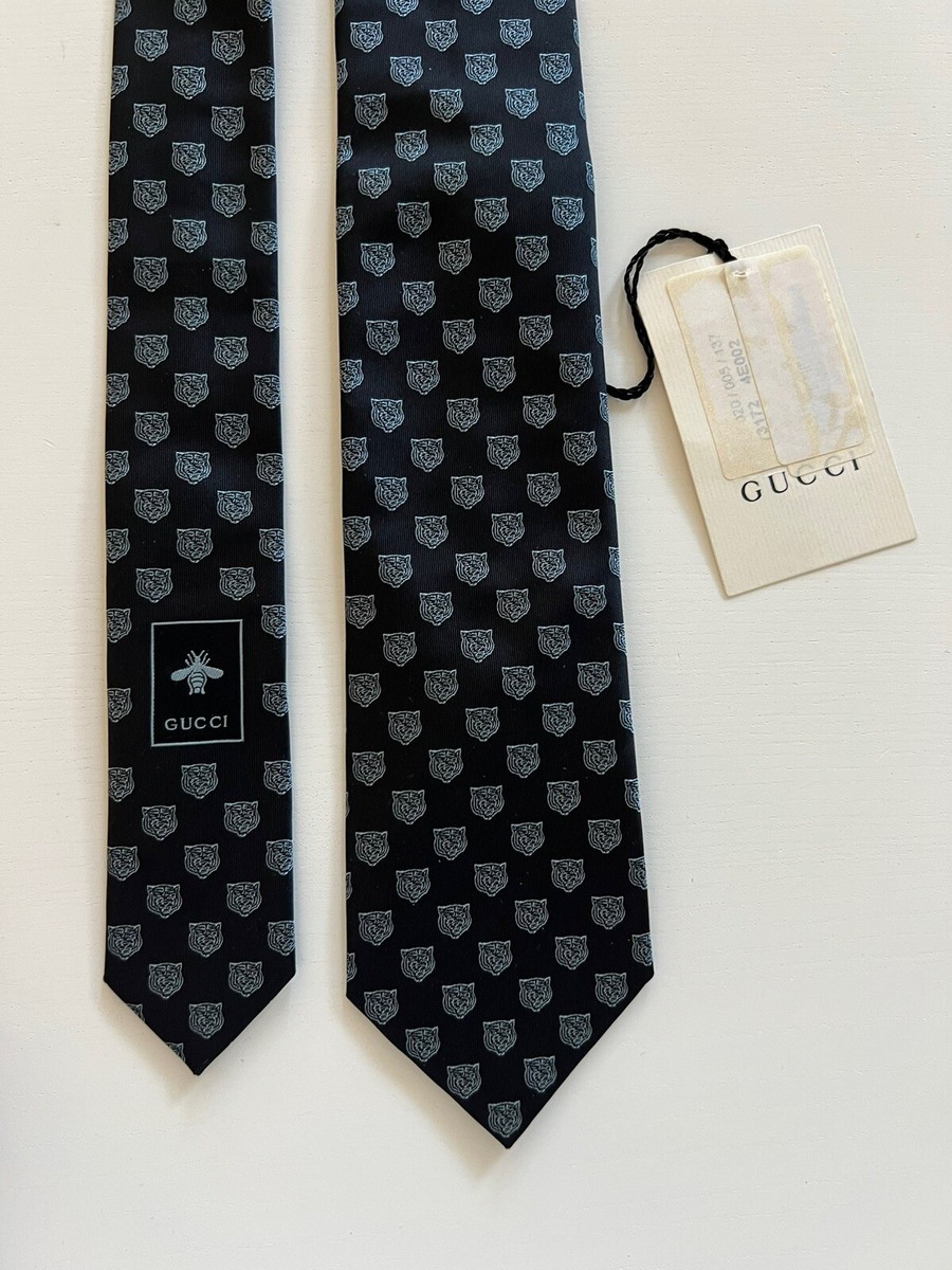meee様 Gucci New Tiger Silk Tie Necktie Skinny | eBay