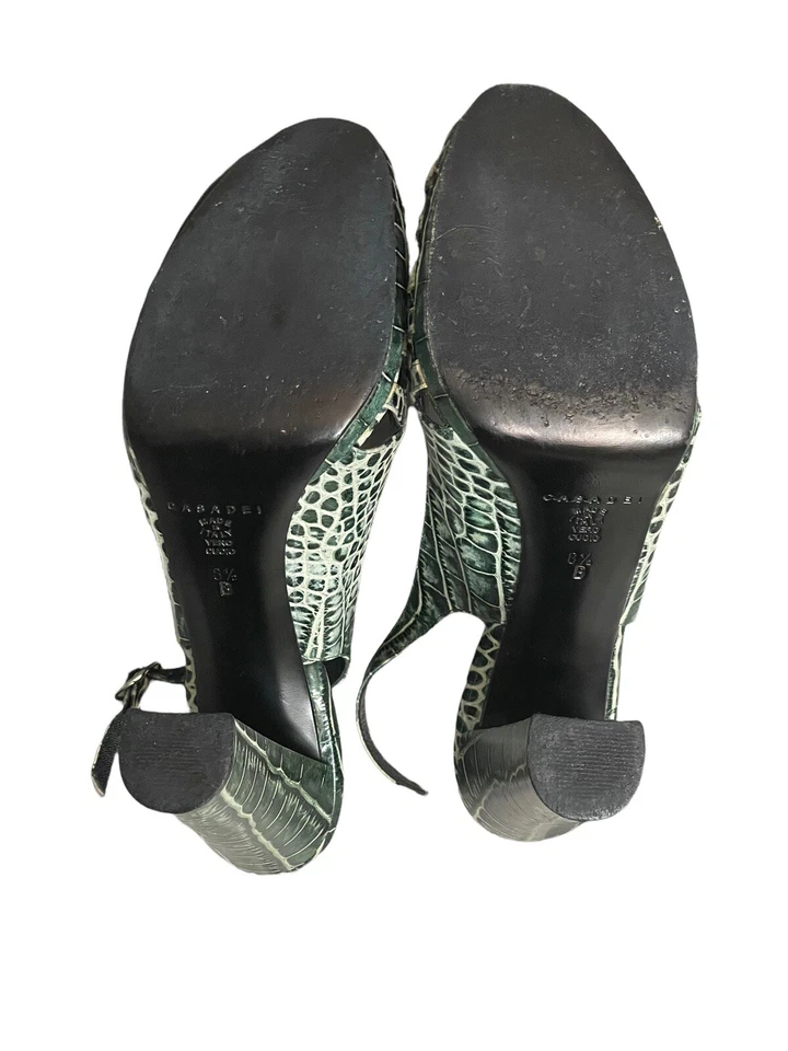 Casadei Animal Print Verde/Beige Tacones Talla 8.5 B Foto 4 de 4