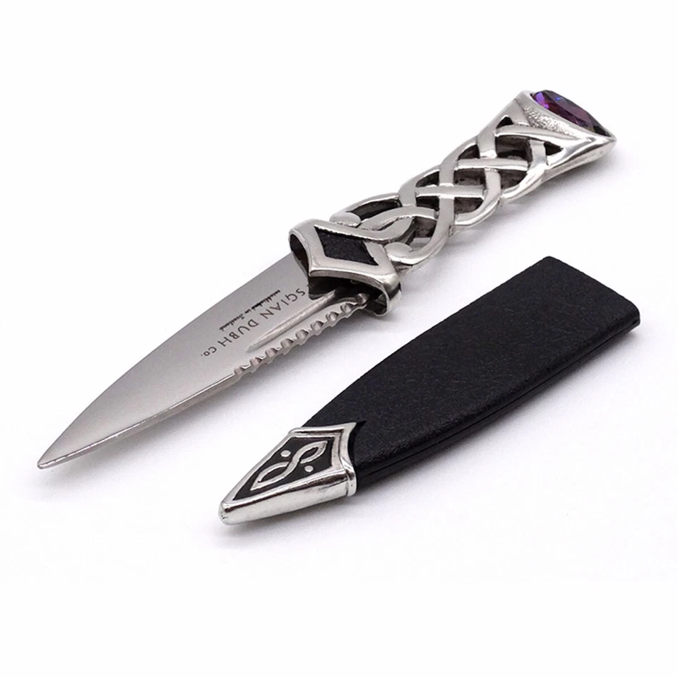 Pewter Celtic Knot Sgian Dubh - Made in Scotland - Image 4 of 4