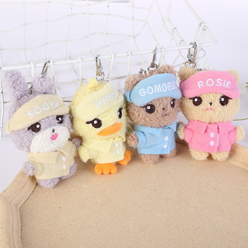 Kpop BLACKPINK TOURMSH Plush Doll Keychain GOMDEUKI ROSIE SOOYA Bag Pendant Gift