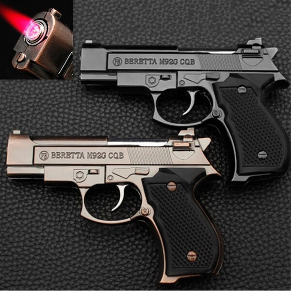 Creatieve Desert Eagle Pistol Uiterlijk Aansteker Rode Vlam