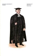 BATAS UNIVERSITARIAS OXFORD - DOCTOR EN DIVINIDAD DESNUDARSE - POSTAL DE GEORGE DAVIS