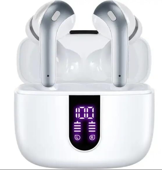 True Wireless Earbuds Bluetooth Headphones 60H Playback LED Power Display Hea...