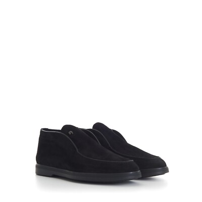 STEFANO RICCI 1250$ Stiefeletten Halbschuhe - schwarzes Wildleder, Slipper, A...