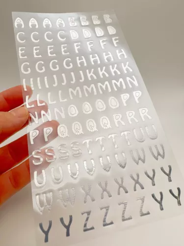 Self Adhesive gold&silver Alphabet Letter&number Stickers Card Making Art&Craft - Picture 17 of 26