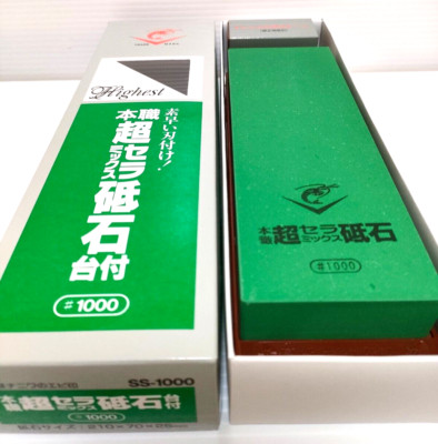 Naniwa Chosera Super Ceramic Grindstone Whetstone SS-1000 12.4 x  8.1 x  30.7 cm