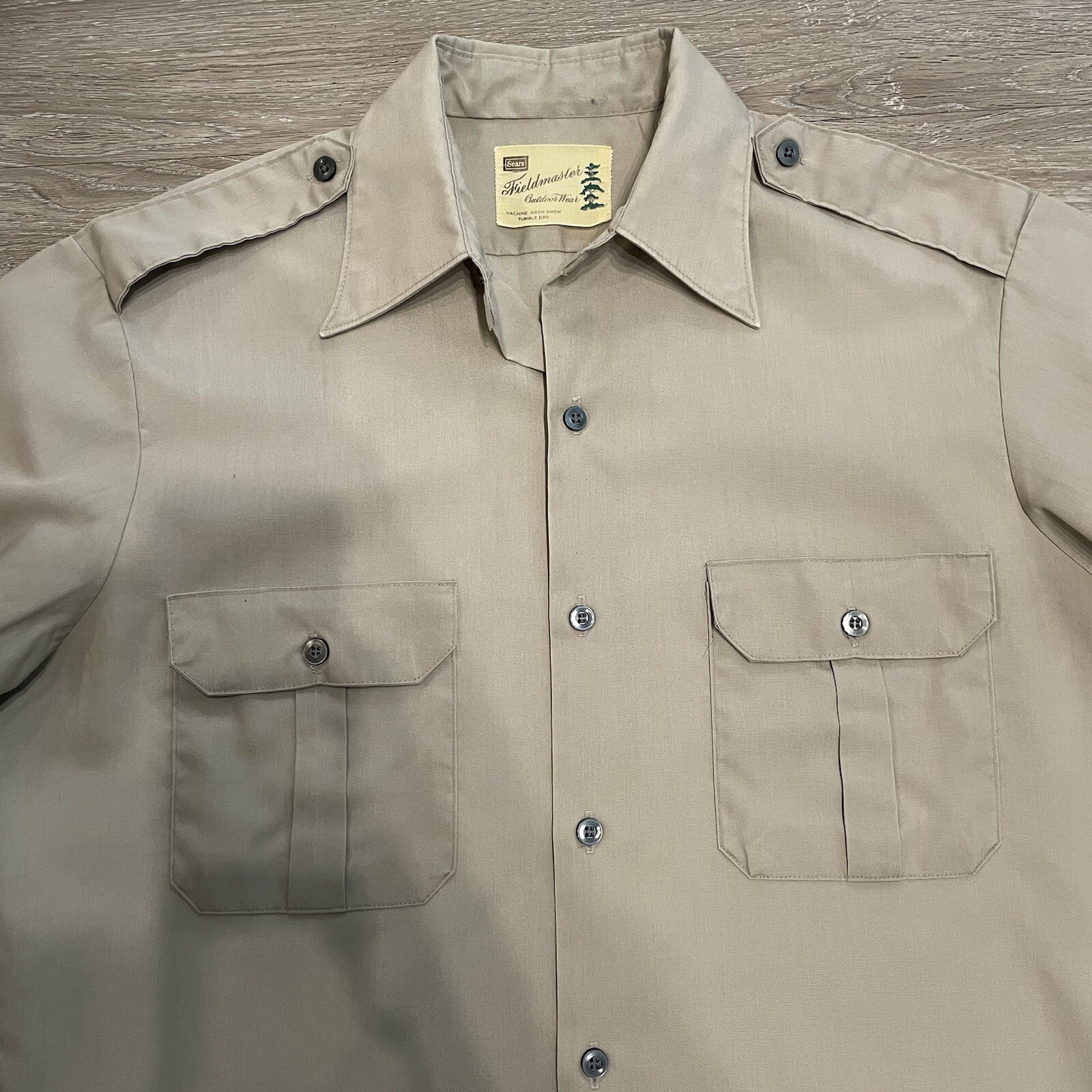 Vintage Sears Fieldmaster Button Down Camp Utilit… - image 3