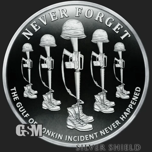 2021 Silver Shield TONKIN INCIDENT v2 -1oz Proof - #23 in "Never Forget" Series