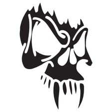 Vampire Skull Tribal - Vinyl Decal Sticker - Multiple Color  Sizes - ebn715