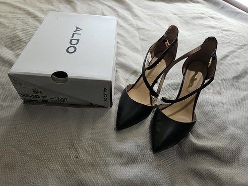 ALDO Shoes Womens US Size 8.5 Vetrano Stiletto Ankle Strap High Heel Nude Bone - Picture 1 of 12