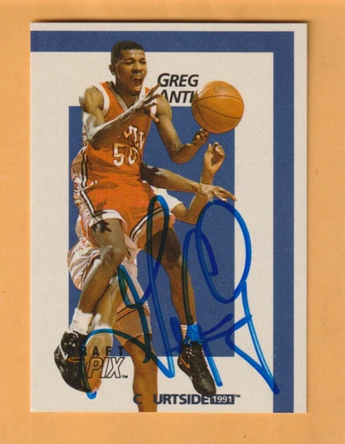 Greg Anthony UNLV Rebels AUTO Signed 1991 Courtside Card