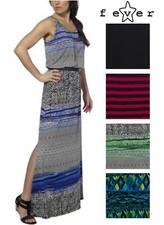 Fever Womens Sleeveless Belted Casual Maxi Dress